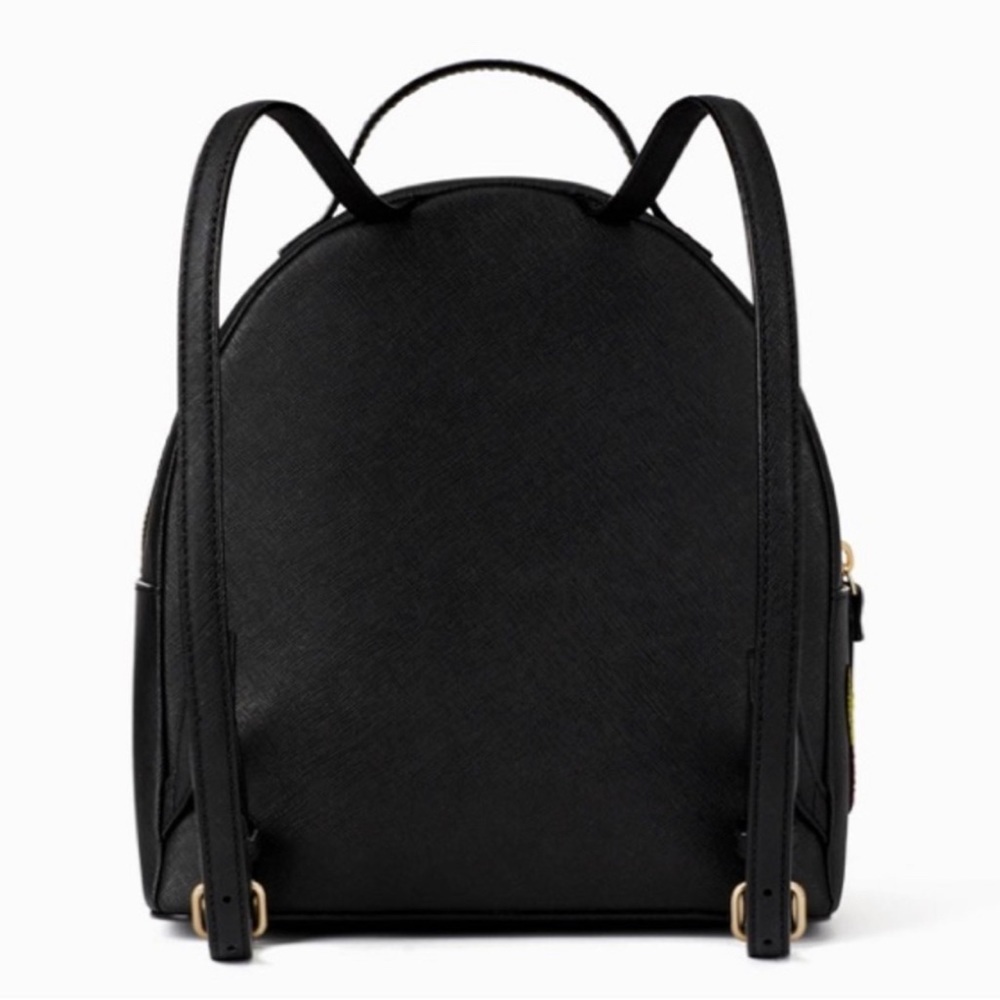 NEW! Kate Spade Run Wild Leopard Tomi Leather Backpack Sequin Black - Picture 5 of 12